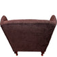 Vintage Style Brown Wingback Armchair High Back Wooden Legs (Pre-Loved)