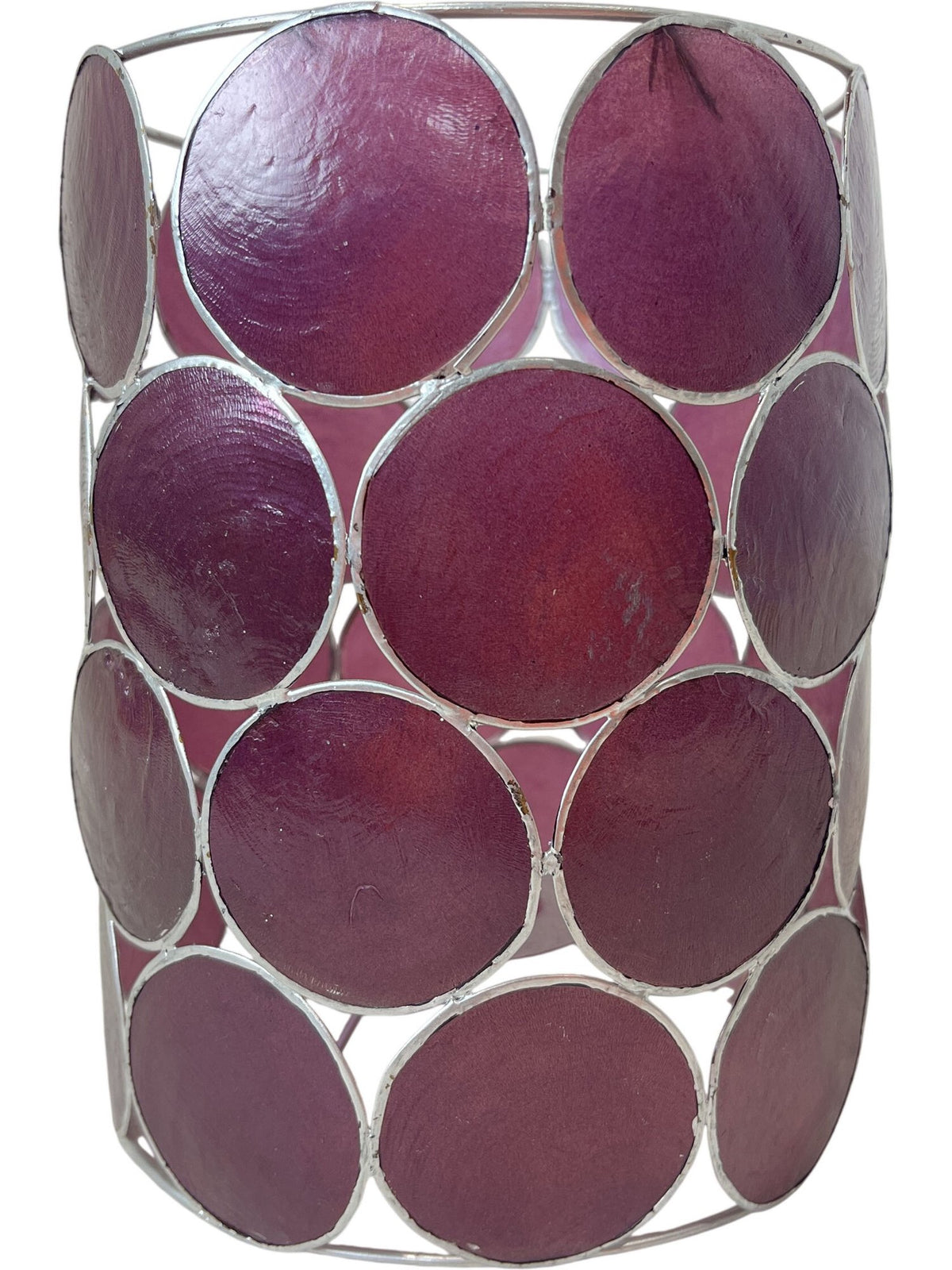 Purple Decorative Lampshade With Circular Design  (Pre-Loved)