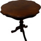 Vintage Wooden Pedestal Side Table Scalloped Top Tripod Base Brown (Pre-Loved)