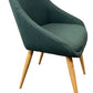 Contemporary Upholstered Armchair Chair Green Turquoise Fabric (Pre-Loved)