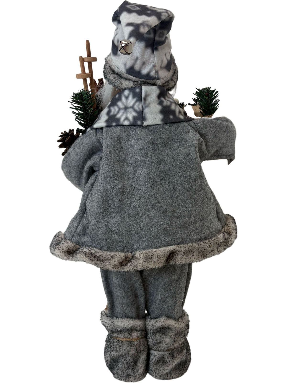 Santa Claus Christmas Figurine Grey 45cm (Pre-Loved)
