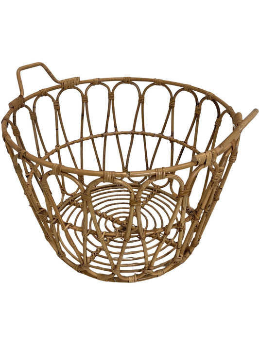 IKEA SNIDAD Basket Natural Bamboo Rattan Storage (Pre-Loved)