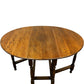 Vintage Drop Leaf Dining Table Oak Finish Foldable Turned Legs (Pre-Loved)