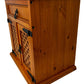 Rustic Wooden Storage Cabinet Sideboard Lattice Doors & Drawer (Pre-Loved)