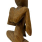 Wooden Abstract Human Figure Sculpture Seated Thinking Pose (Pre-Loved)