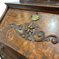 Vintage Antique Secretary Wooden Desk Carved Front Writing Bureau (Pre-Loved)