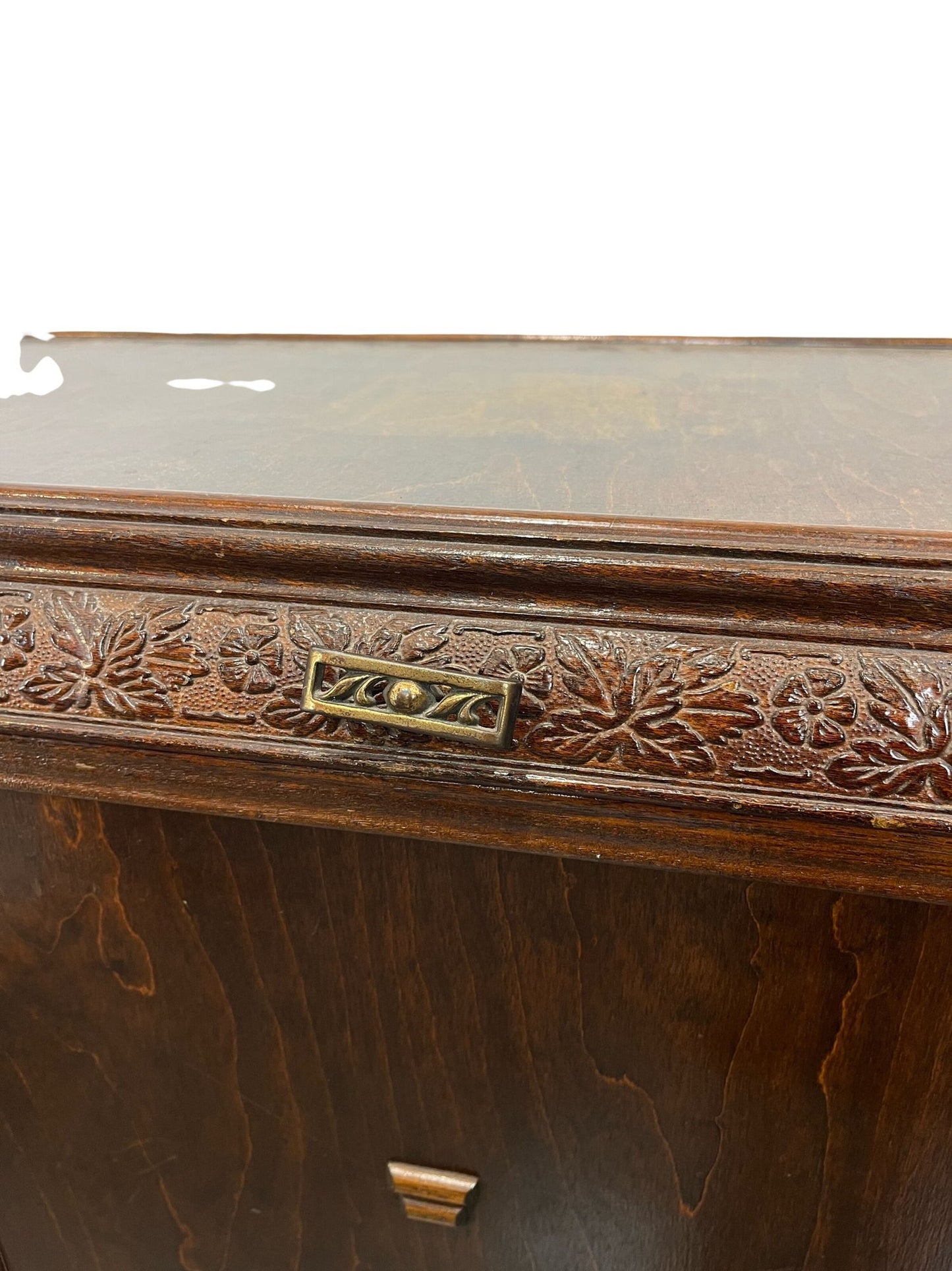 Vintage Wooden Carved Storage Cabinet (Pre-Loved)