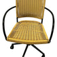 Rattan Office Chair with Black Metal Frame (Pre-Loved)