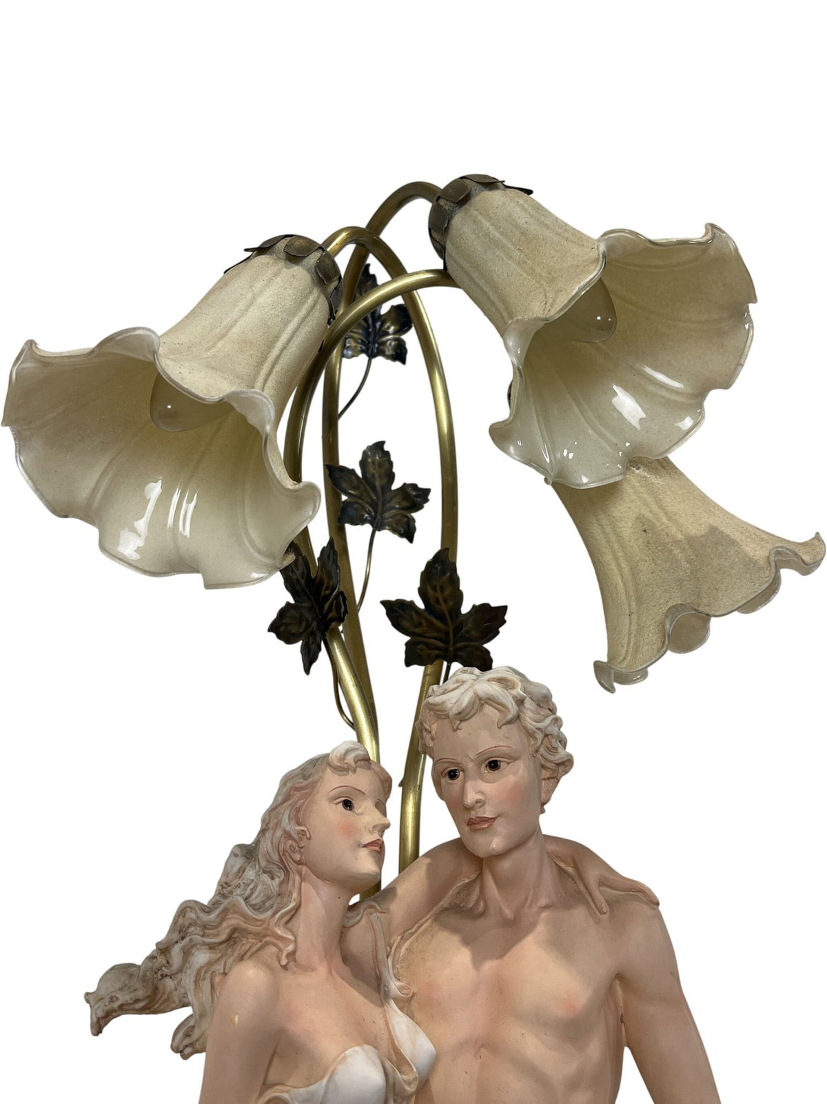 Academy Porcelain Table Lamp Figurine Floral Design Art Deco Style (Pre-Loved)