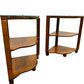 Pair of Wooden 3-Tier Corner Tables with Glass Tops (Pre-Loved)