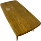 Mid Century Style Light Wood Coffee Table Slatted Shelf 104cm (Pre-Loved)