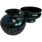 Iridescent Art Glass Vase & Footed Bowl Set Decorative Glass (Pre-Loved)