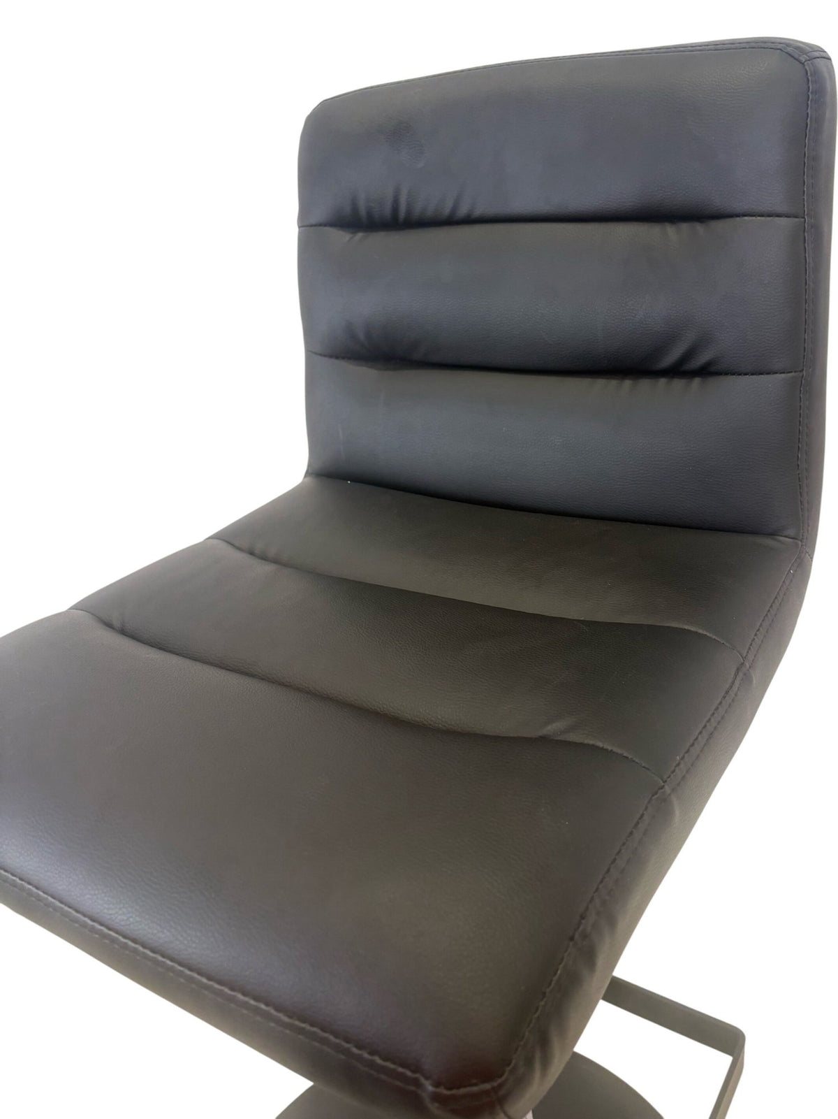 Adjustable Bar Stool Black Faux Leather (Pre-Loved)
