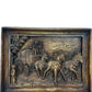 Vintage Coach & Horses Relief Wall Plaque Rustic Carved Effect 31cm (Pre-Loved)