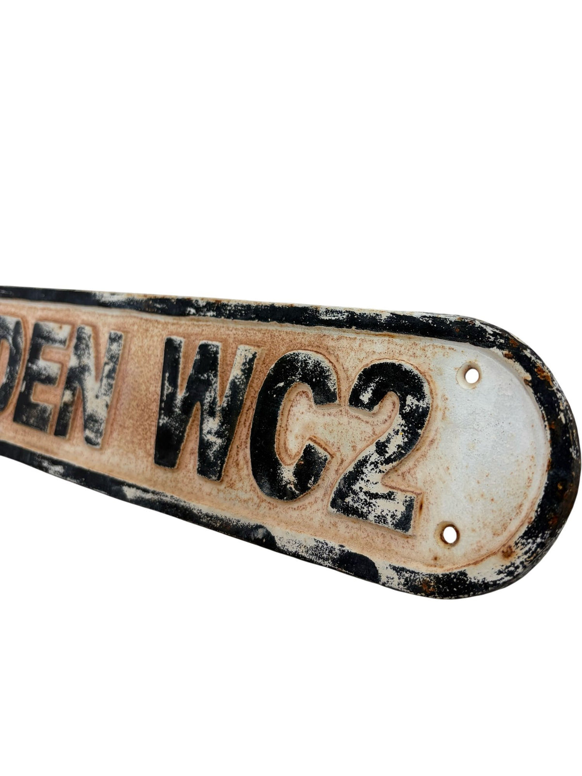 Vintage Covent Garden WC2 Metal Street Sign Antique Collectible (Pre-Loved)