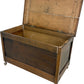 Antique Wooden Storage Chest on Casters with Hinged Lid (Pre-Loved)