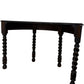 Antique Wooden Demi-Lune Table Barley Twist Legs (Pre-Loved)