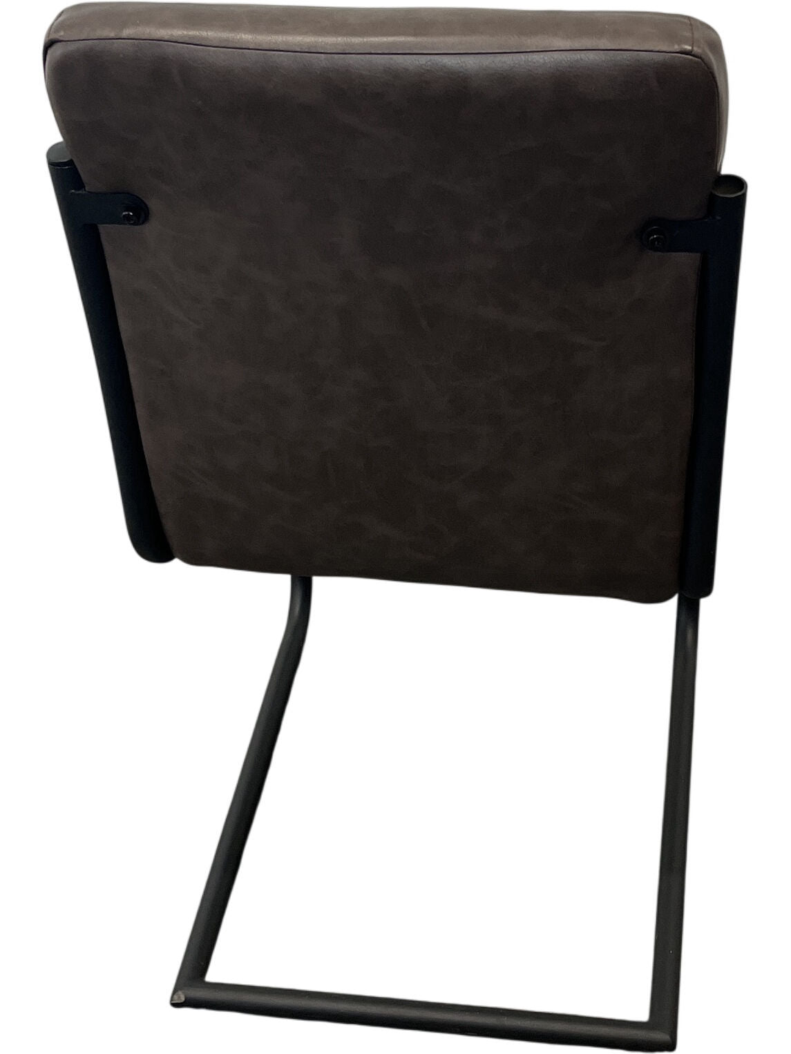 Set Of 2 Industrial Rustic Style Dining Chairs Grey Metal Frame (Pre-Loved)