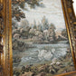 Vintage Swan Landscape Tapestry in Ornate Frame (Pre-Loved)