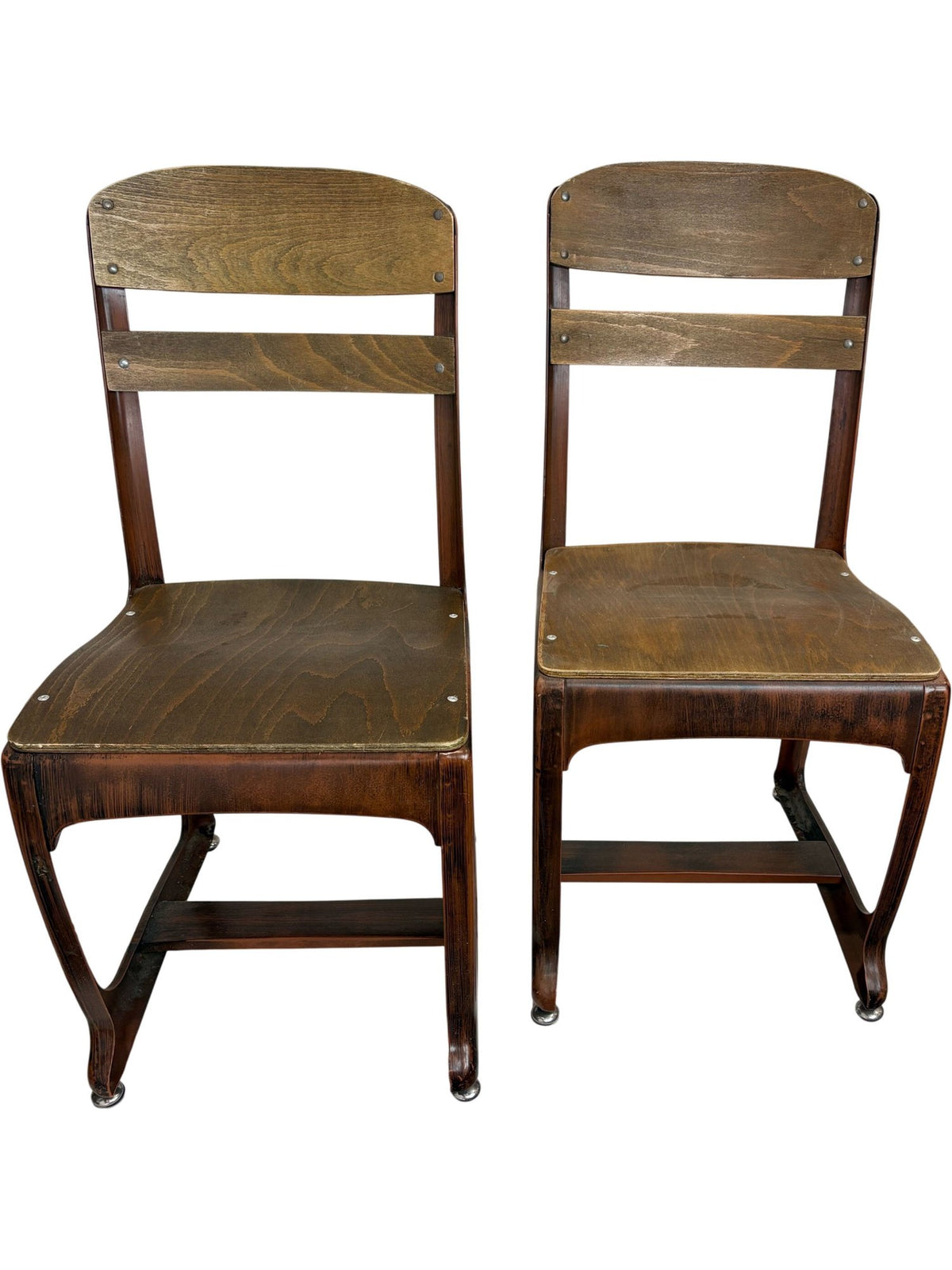 Antique Retro 'Envoy' Wooden Dining Chair Set of 4  (Pre-Loved)