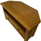 Oak Effect Corner TV Stand Media Unit Drawer Open Shelf Storage (Pre-Loved)