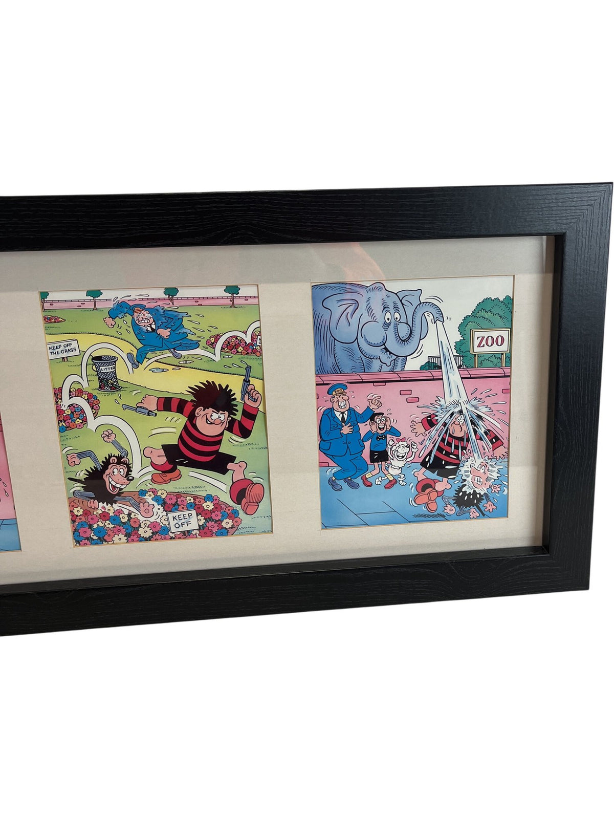 Framed Multi-Panel Comic Art Print Dennis The Menace (Pre-Loved)