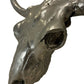 Metal Bull Skull Longhorn Wall Sculpture Western Style 70cm (Pre-Loved)