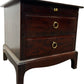 Traditional Dark Wood 3 Drawer Bedside Table Brass Handles (Pre-Loved)