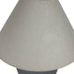 Serviced Grey Ceramic Table Lamp Drum Shade (Pre-Loved)