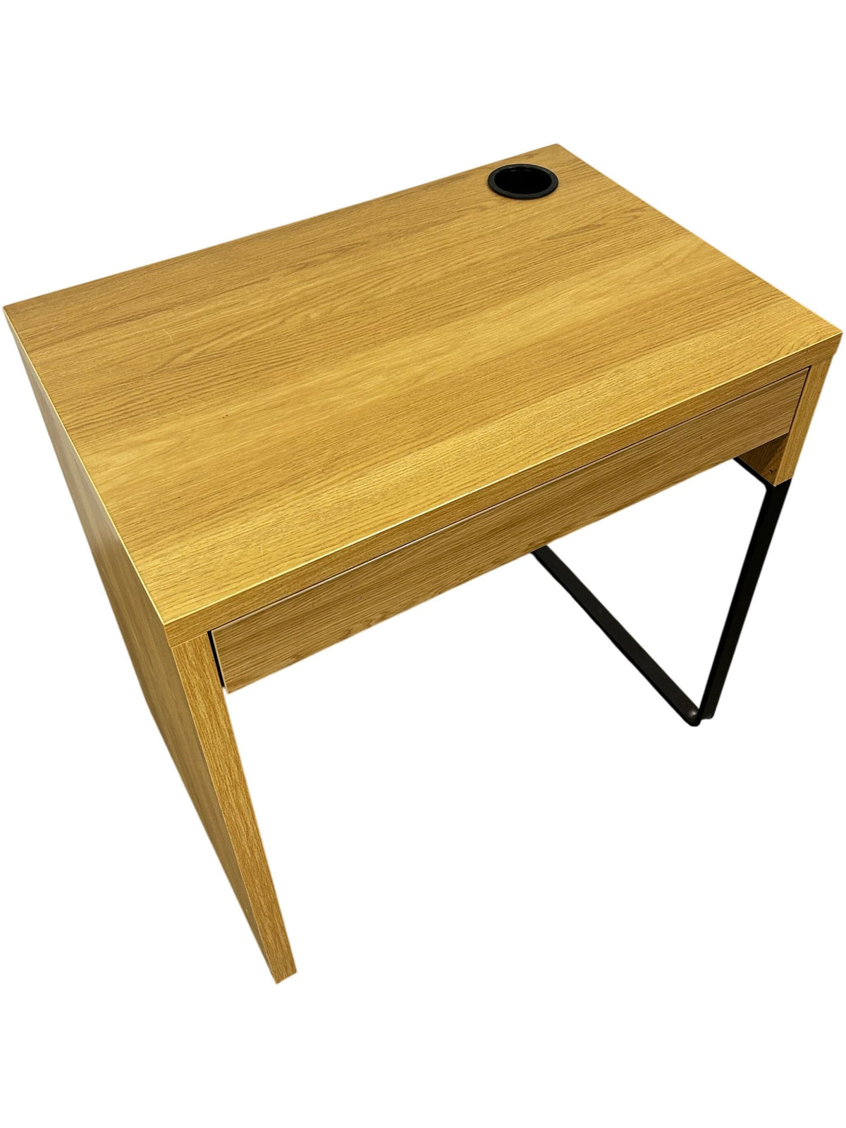 Modern Wooden Office Desk with Black Metal Legs (Pre-Loved)