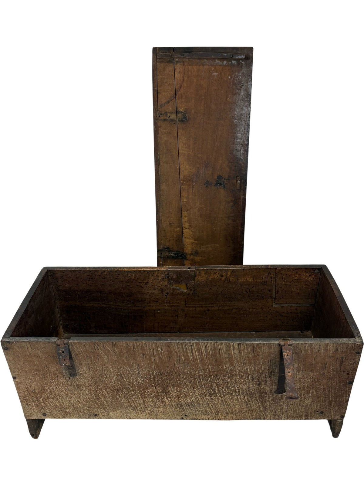 Antique Wooden Storage Chest with Carved Design (Pre-Loved)