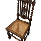 Antique Wooden Baroque Style Chair with Cane Seat (Pre-Loved)