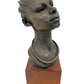 African Style Female Bust Sculpture on Wooden Base 58cm (Pre-Loved)