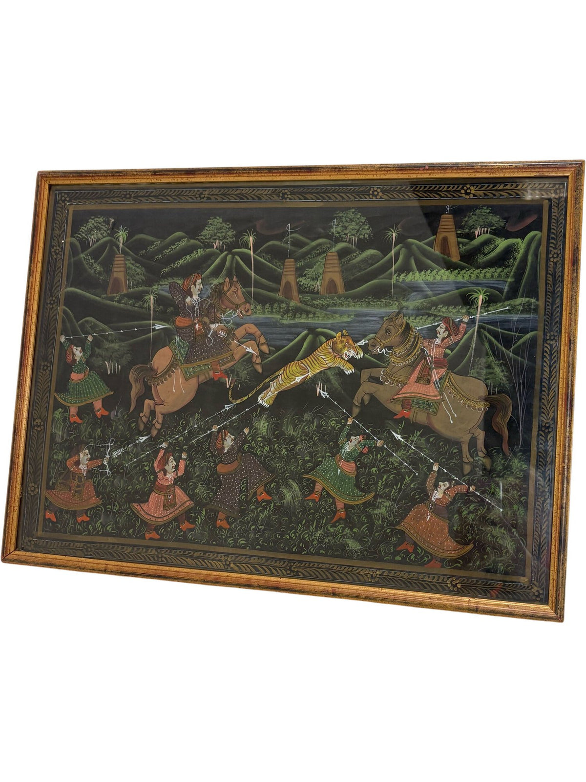Framed Traditional Painting Battle Scene (Pre-Loved)