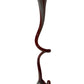 Tall Art Glass Floor Vase Red Grey Swirl Abstract Statement Decor (Pre-Loved)