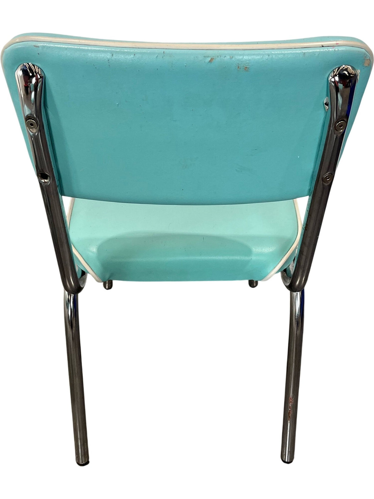 Set Of Four Retro Aqua Blue Dining Chairs (Pre-Loved)