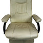 Cream Swivel Recliner Lounge Chair High Back Pedestal Base Armchair (Pre-Loved)