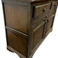 Dark Wood Sideboard with 2 Drawers 2 Door Cupboard Carved Detail (Pre-Loved)