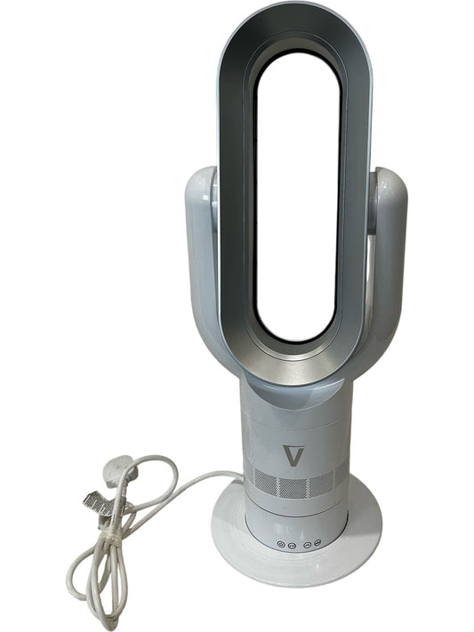Bladeless Hot & Cool Fan Heater White Silver Oscillating 66cm (Pre-Loved)