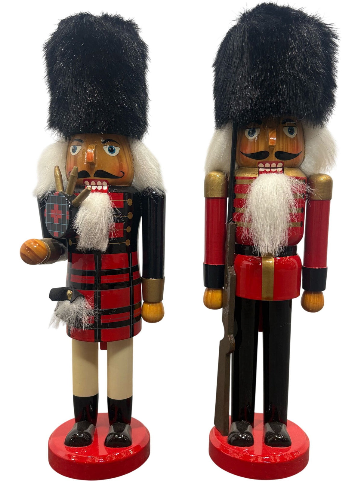 Traditions Wooden Nutcracker Soldier Set Hand-Painted Christmas Decor
