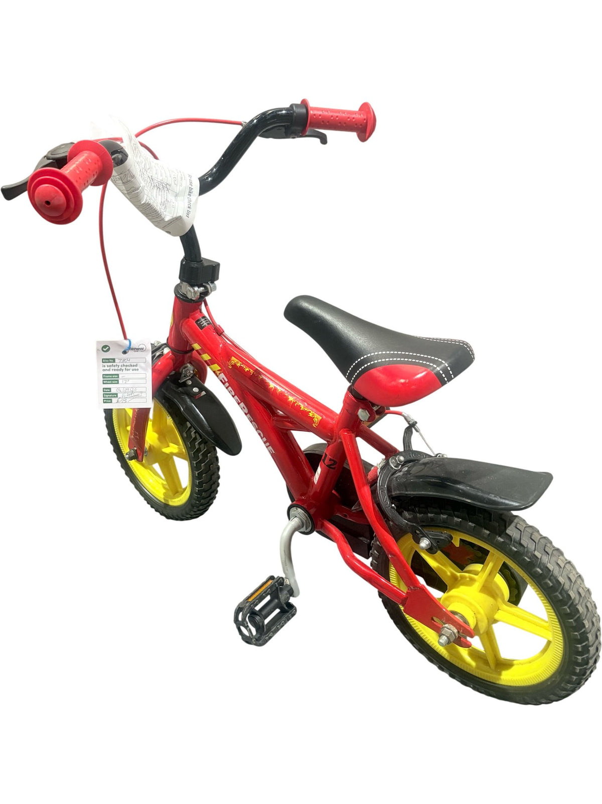 Serviced Fire Rescue Kids Bike 12" (Pre-Loved)