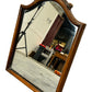 Vintage Style Wooden Dressing Table Mirror Shell Crest 36cm (Pre-Loved)