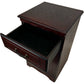 Dark Wood Bedside Cabinet with Drawer & Cupboard (Pre-Loved)