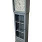 Grey Modern Tall Clock Cabinet With Storage Shelves (Pre-Loved)