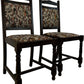 Pair of Wooden Dining Chairs with Floral Upholstery (Pre-Loved)
