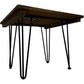 Wooden Lattice Top Side Table Black Hairpin Legs Vintage Style (Pre-Loved)