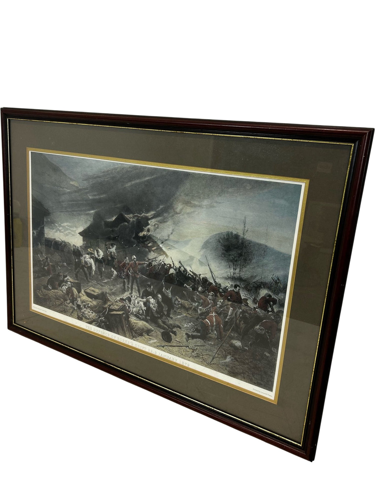 Rorke’s Drift Battle Framed Print 1879 Military Historical Scene (Pre-Loved)