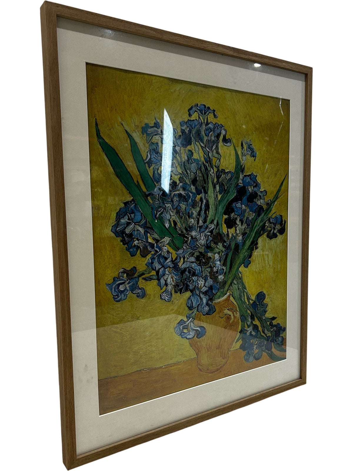 Vincent Van Gogh Irises Vase Framed Art Print 75cm (Pre-Loved)