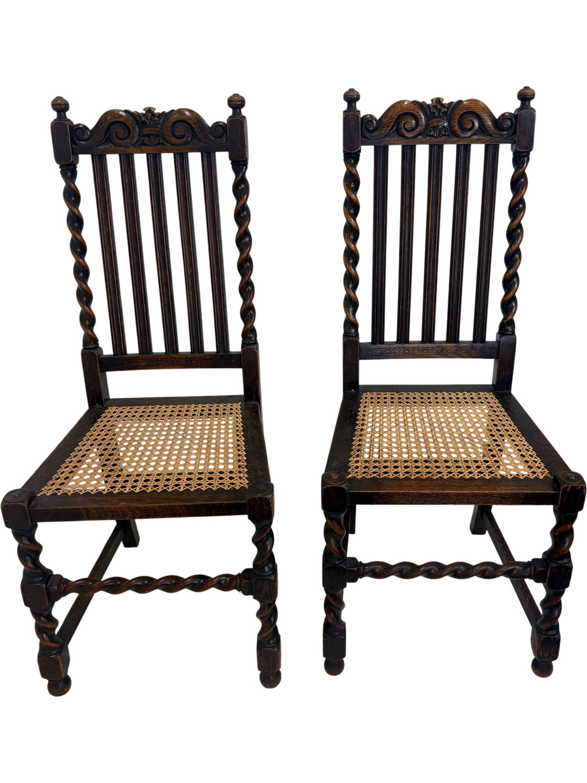 Antique Chairs Set Cane Twist Design (Pre-Loved)