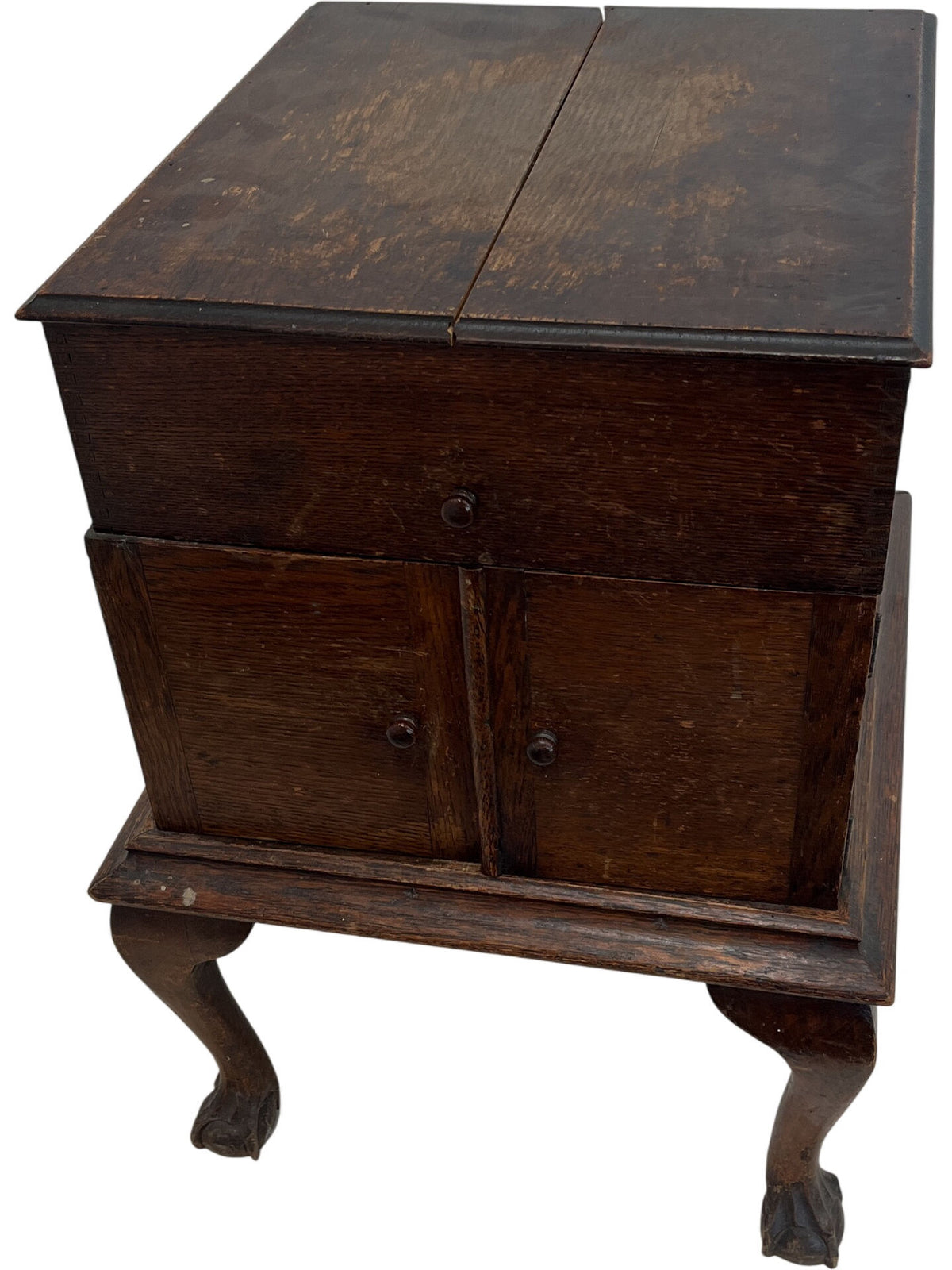 Antique Vintage Wood Claw Feet Storage Cabinet (Pre-Loved)